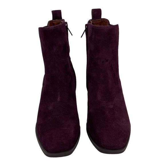 Giani Bernini Brigittie Suede Ankle Chelsea Boots Wine Shoes Size 5 - Picture 5 of 13